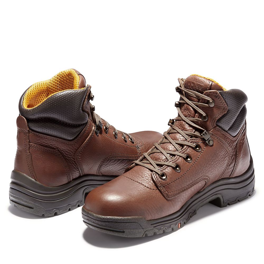 Bocanci De Muncă Timberland Barbati Maro/Negrii - Pro® Titan® 6\" Soft Toe - Romania - GFMOVP512